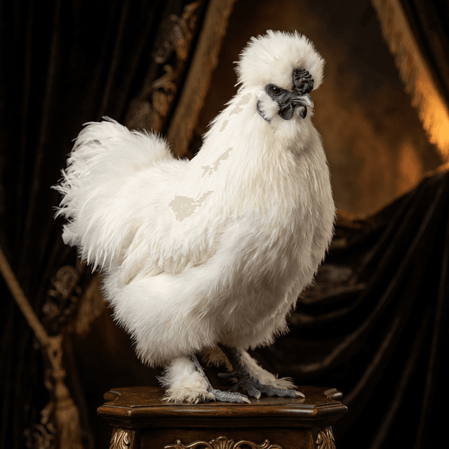 Portrait of Señor Posha, founding Silkie of Posha Club